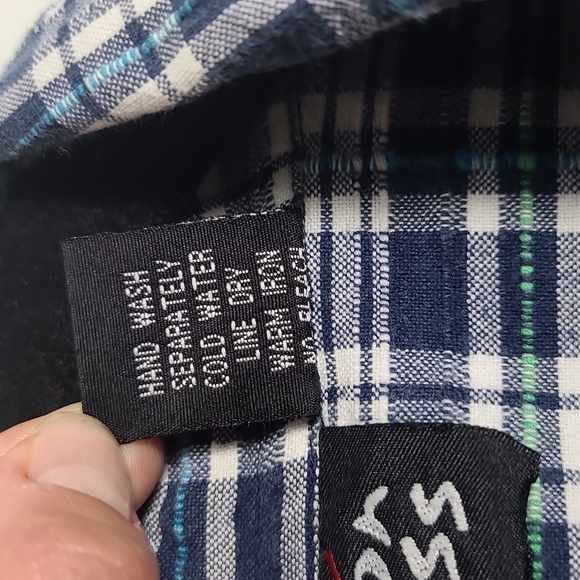 LEMON GRASS Short Sleeve Flannel Multi Color Casual Button Down Shirt Size Large - Picture 3 of 15